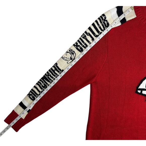 4-82 BILLIONAIRE BOYS CLUB Men's Space Rocket Sweater Red XL - Picture 10 of 10